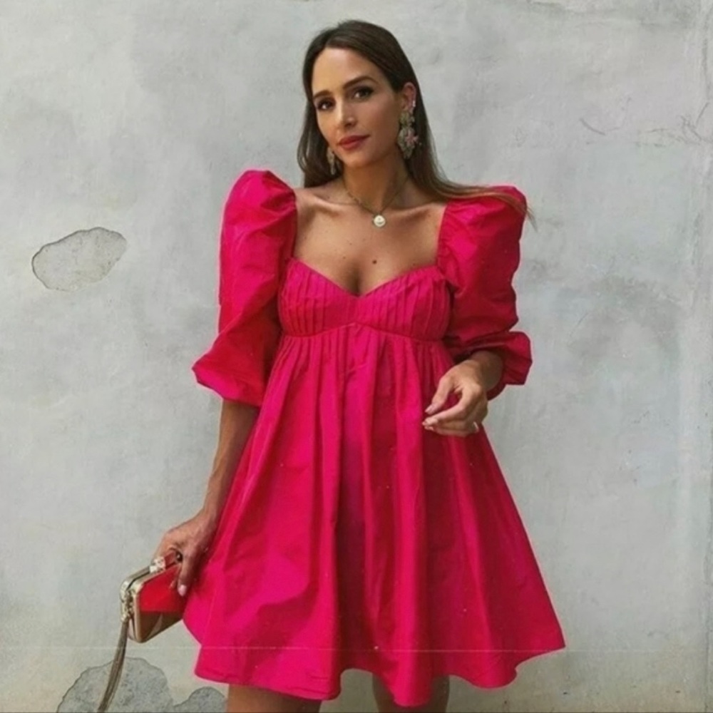 Zara Voluminous Taffeta Mini Dress